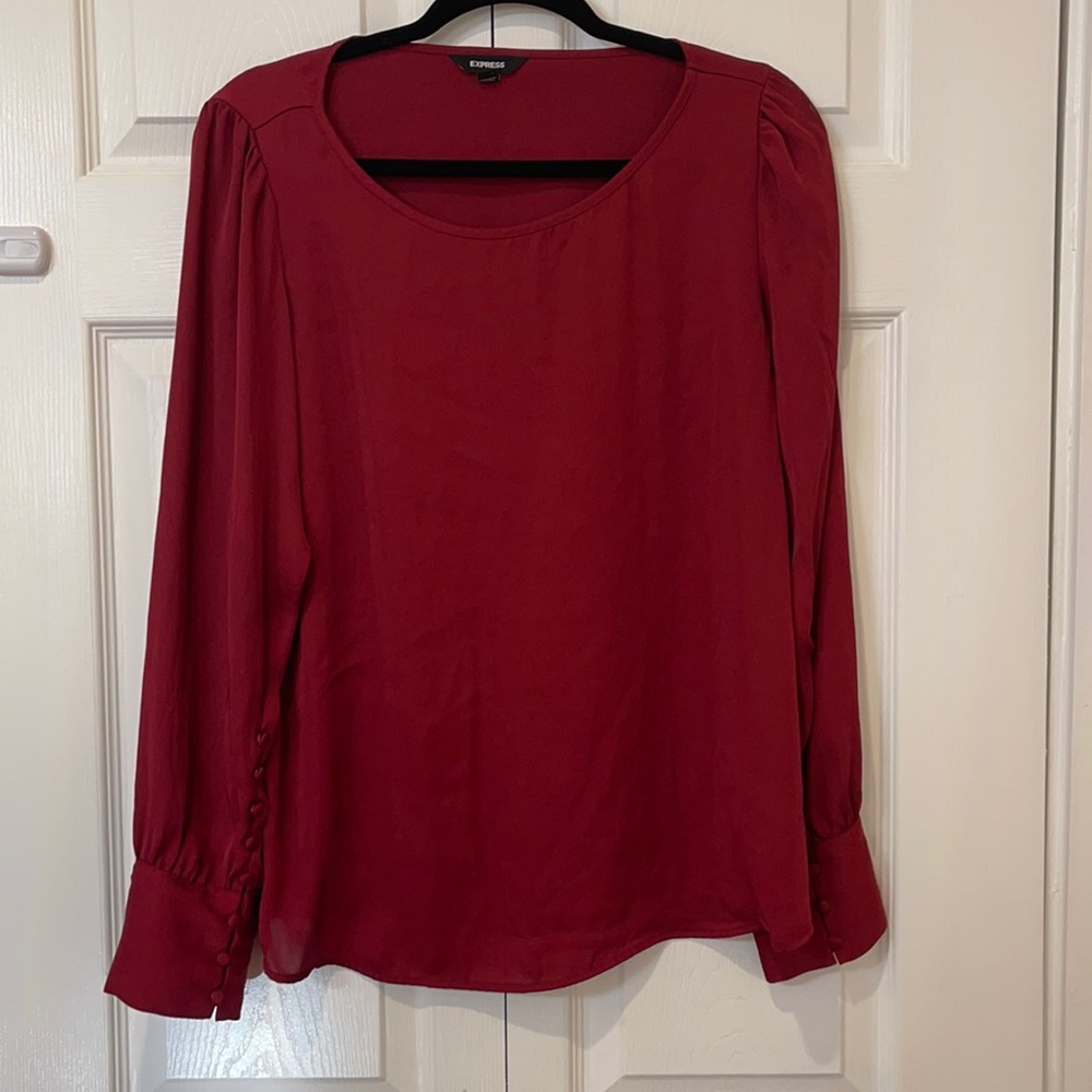 Express burgundy/maroon blouse
